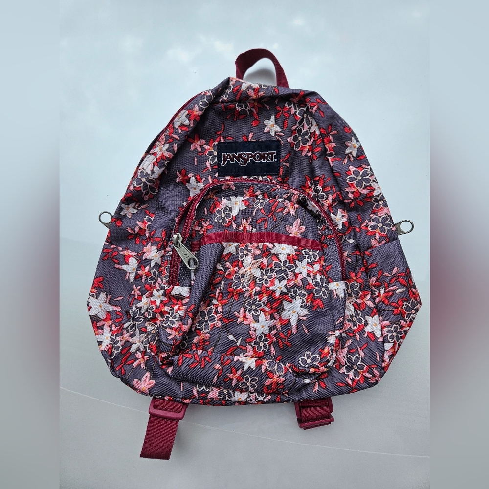 Jansport half pint mini backpack Gray floral
